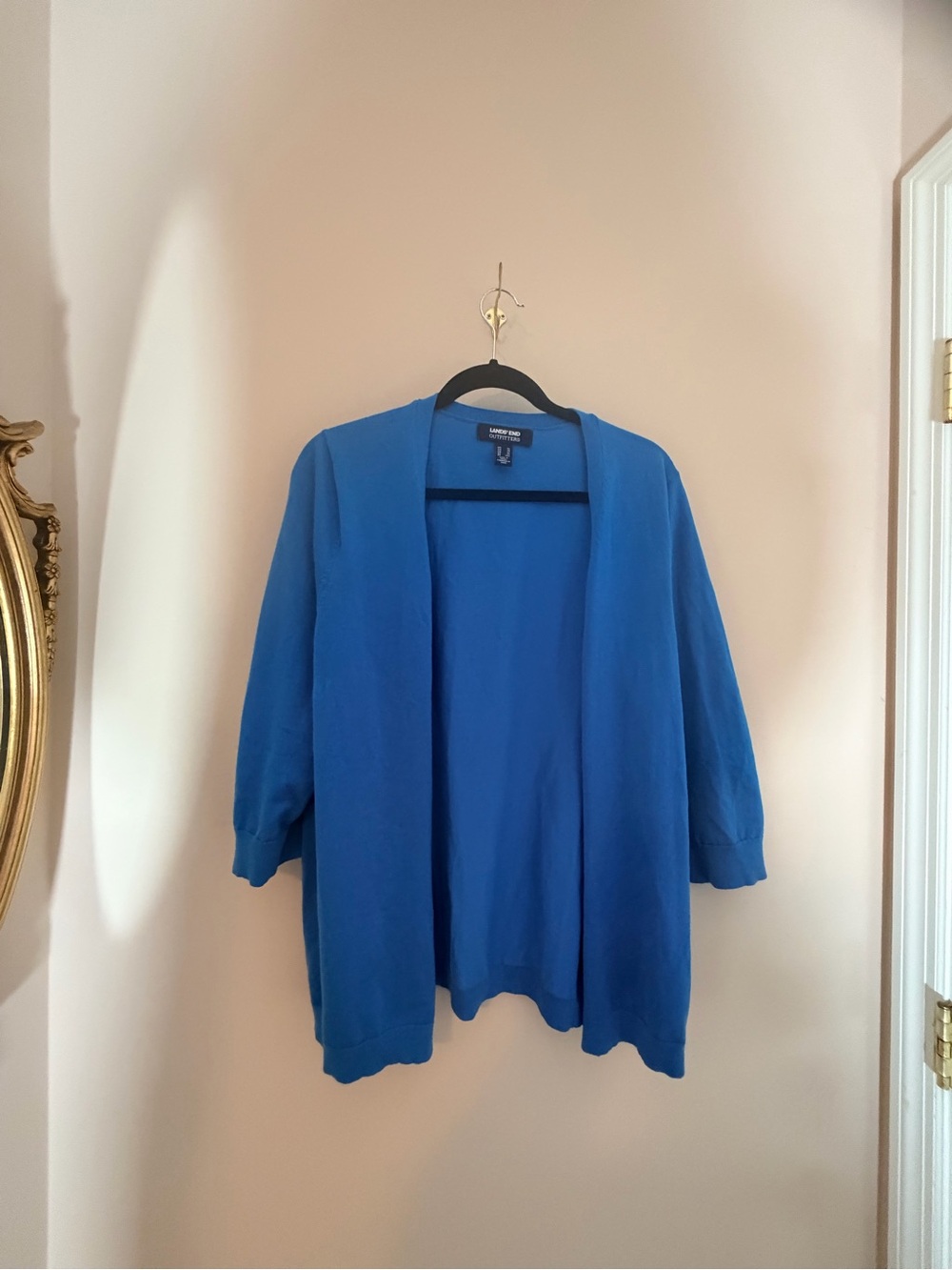 Lands' End Open-Front Royal Blue Cardigan